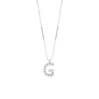 Necklace Bliss Woman Bl Alphabet in White Gold Diamante 0.05 Ct 20109773 - 20109773